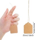 500 Pcs Kraft Paper Tags With String Attached 1 4 Inches X 1 8 Inches  Brown 