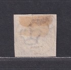 Denmark Scott 2 Used 1851 4rs Emblems Imperf 87 Logumkloster 3-ring Cancel
