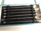 6 Japanese Sterling Silver 950 Ice Tea Spoons In Box