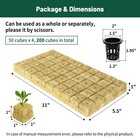 200pk 1  Rockwool   50 Net Pots For Cloning  Seed Starting  Hydroponics