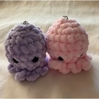 Handmade Plush Octopus Keychain   Choose Your Color   Crochet Bag Charm