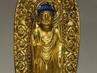 Buddhist  702 Japanese Vtg Wooden Amida Nyorai Amitabha Sakyamuni Buddha Statue