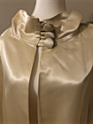 Vintage Full Length Ivory Satin Wedding Cape