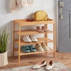 4 Tier Bamboo Shoe Rack - Brightroom