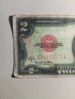1928 Two Dollar Bill Red Seal Series G  2 Us Legal Tender Paper Currency 372