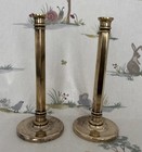 2 Antique Solid Brass Candlestick Holders Decorative Candle Candlesticks Holder