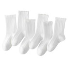 Girl Ruffle Socks  6 Pairs  4t-10t  Frilly Dress Crew Socks   Soft And