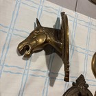 Victorian Brass Horse Head Coat Rack Hangers  Set Of 3  