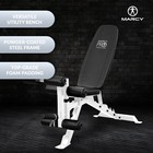 Marcy Powder Coated Steel Home Gym Multipurpose Adjustable Weight Bench  White