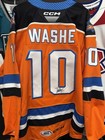 Tim Washe San Diego Gulls Game Used Worn Anaheim Ducks Ahl Jersey