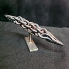 Hand Forged Iron Witch Athame Dagger    Twisted Steel Gothic Ritual Spike Art