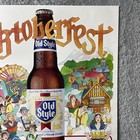 Old Style Beer Poster Vtg    1989 Oktoberfest Display Fest With The Best Man Cave