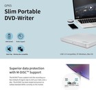 Lg Usb 2 0 3 0 Ultra Slim External Drive Dvdrw Cdrw Cd dvd Burner Writer Gp65   