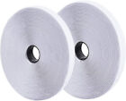 White Hook   Loop Self-adhesive Tape Roll 25m  80 Ft  Long By 2cm  3 4   Wide