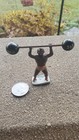  vintage Lead Figure Toy Circus Africana Strongman 2 Pieces Charbens  2 5 
