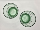 Set Of 2 Green-tinted Embossed Coca Cola Coke Drinking Glasses Tumblers 