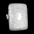 George V James Dixon Large Gilt Sterling Silver Vesta Case With Vacant Cartouche