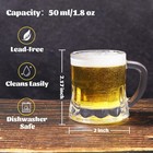 Zzyfgh 6 Pack Mini Beer Shot Glasses  Shot Glasses With Handle  Mini Heavy Ba   