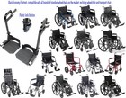 Economy Footrest For Standard Wheelchairs And Transport 18x7x7 Inch  Black 