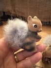 2 Vintage Flocked Squirrel Figures Made In Japan