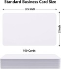 Maxgear 100pcs Blank Business Cards  3 5  X 2  Kraft Paper X 2   White