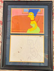 The Simpsons - Marge Original Production Animation Cel And Sketch With Coa  