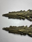 Antique Pair Brass Bronze Cherub Figures Furniture Applique Ornaments