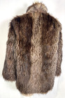 Vintage 80s Brown Gray Silver Genuine Fox Fur Coat Jacket Made In Canada Sz M
