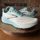 Brooks Launch 11 Men s 9 White Blue Daily Road Running Walking Shoes Sneakers
