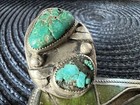 Heavy Vintage Turquoise Stone Ring Sz 12 5 40g Sterling Men Southwestern Navajo