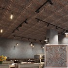 Faux Tin Ceiling Tiles Antique Decor Wall Panels Pl11 Weather Copper 10pcs lot