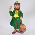 Set Of 3  Vintage St  Patrick s Day Leprechaun Figurines Gold Coins Festive   