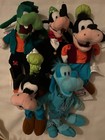 5 Disney Store Goofy Plush Bean Bag Toys Nwt