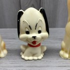 Vintage Squeak Toy Puppy Rubber Plastic  Dog 1965 Baby Joy Collectible 2 Extras