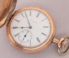 Elgin 12 Size Pocket Watch Gold Filled Fahys Case - Js62