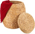 Vintage Multipurpose Hyacinth Storage Basket  Plant D  cor  Handwoven Organize   