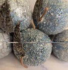 Lot Of 7 Beaded Glitter Fruit Light Blue Pomegranate Christmas Decor 3   
