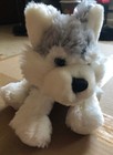 Webkinz Husky Dog 8  Hm120 Plush Stuffed White Gray Puppy Ganz No Code Soft Toy
