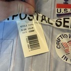 Vtg Flying Postal Service Us Mail Button Shirt Long Sleeve Size 16 5 Pinstripe