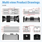 Double Guides Ball Screw Slide Table Nema23 Motoried Linear Motion Stage For Cnc