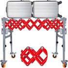 Adjustable Conveyor Roller Expandable Roller Conveyor Belt Stand Yellow   Red