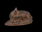 Ancient Egyptian Antiques Seated Statue Of Egyptian Goddess Bastet Figurine Bc