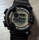 Casio G-shock Dw-8201wc-9t Frogman Titanium W c c s  Gold Bezel Dyed Black Rare