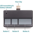 2pcs Replacement For Liftmaster 973lm Garage Door Remote Opener Gd-r12 3 Button