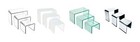 T z Tagz 2 Inch Deep 3 Piece Acrylic Riser Display Stand Color Variation Set 2
