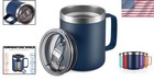 Insulated Coffee Tumbler 12 Oz  Stainless Steel Coffee Mug With Lids  Travel    