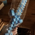 Blue   White Pixel Style Costume Sword Toy Prop  One Size  Toys   Games