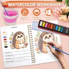 Watercolor Workbook For Adult Beginner  Animal Water Coloring Book
