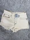 90s Vintage Womens Levis Strauss  White Shorts 501  Original Riveted