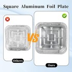 Fryer Liners Disposable Aluminum Foil Liners  Square Airfryer Liners Non-stick